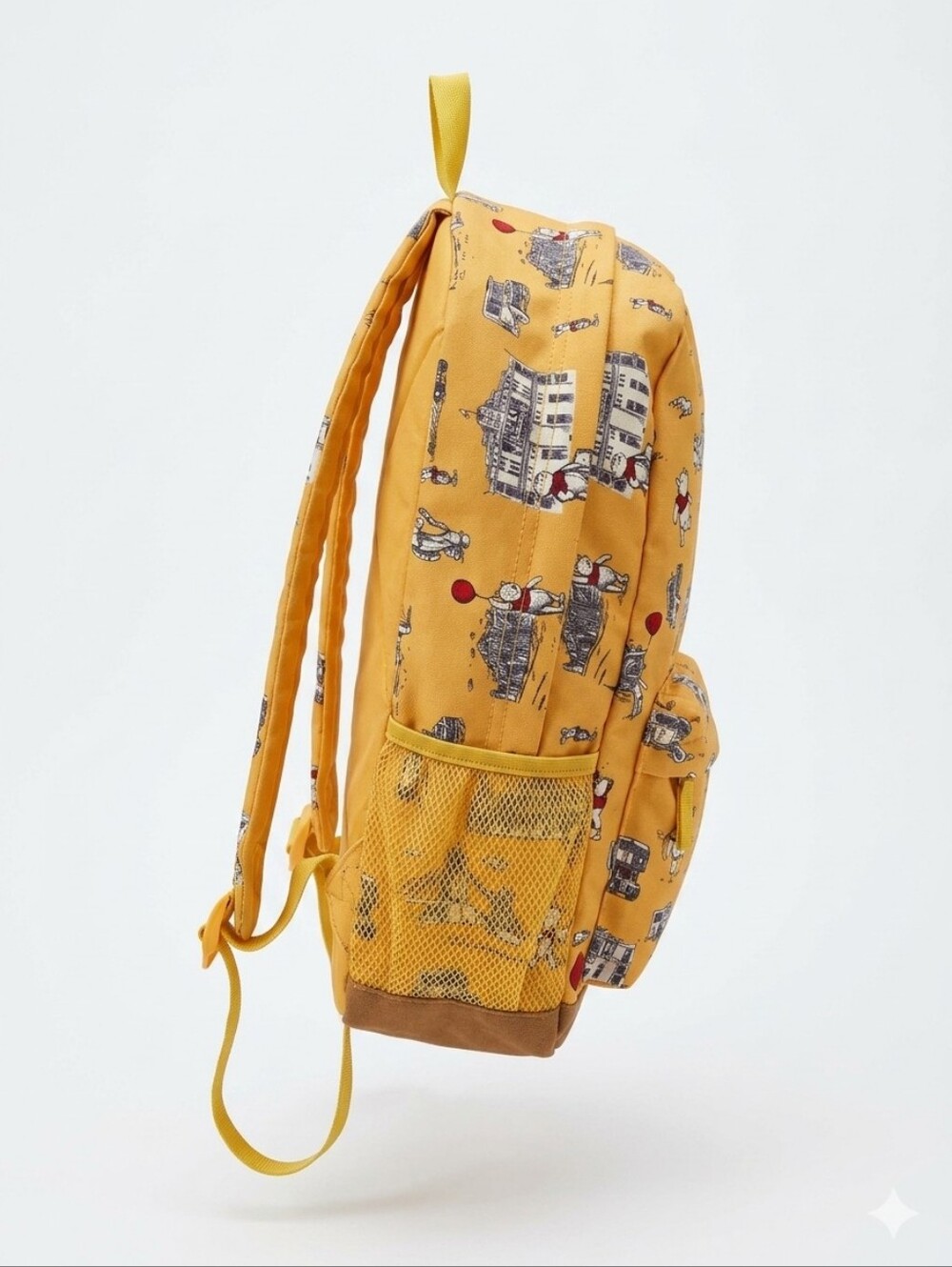 Disney Store Winnie the Pooh London Sketch Yellow Backpack One Size - Picture 10 of 13